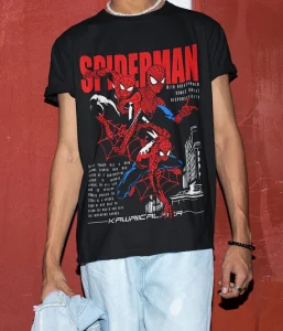 Retro Comic Hero Spiderman Shirt
