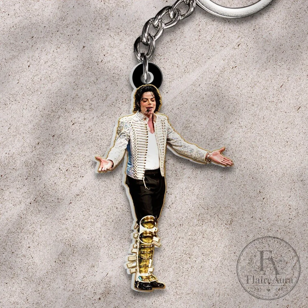 Michael Jackson King of Pop Image Keychain 23 Michael Jackson King of Pop Image Keychain