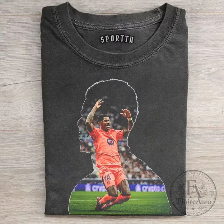 Marcus Rashford FC Barcelona Celebration Silhouette Graphic T-Shirt
