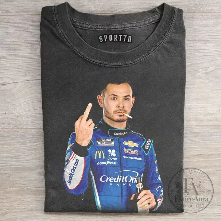 Kyle Larson Nascar Racing Driver Middle Finger T-Shirt