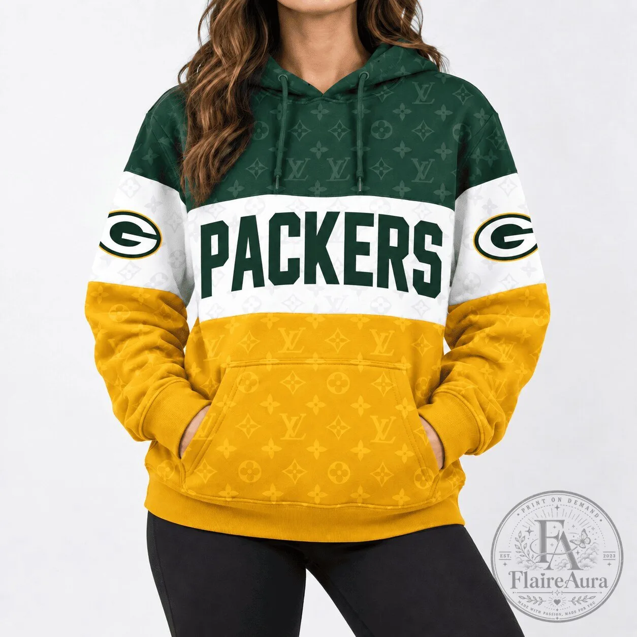 Hoodie featuring the Green Bay Packers NFL Team Logo
