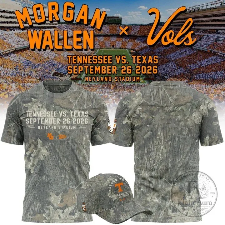 Morgan Wallen Tennessee Volunteers Camouflage Event 2026 Concert T-Shirt