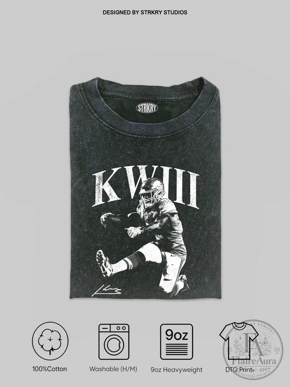 Graphic T-Shirt of Seattle Seahawks Player Kenneth Walker III
