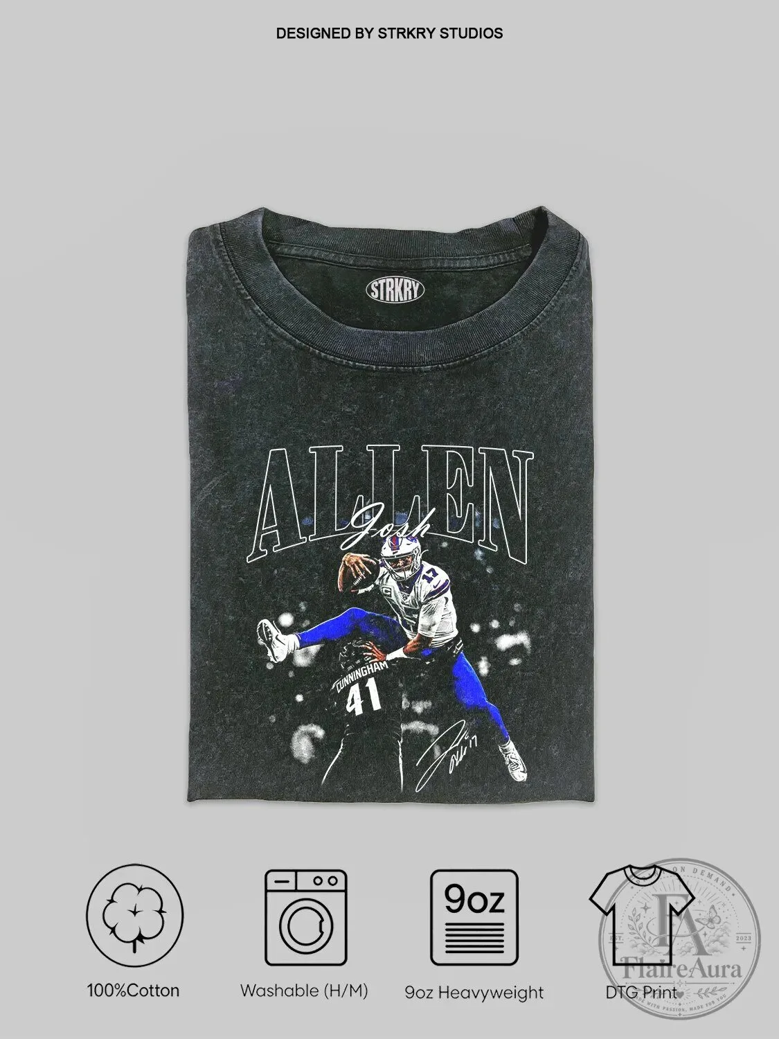 Josh Allen Buffalo Bills Football Player Graphic Design T-Shirt