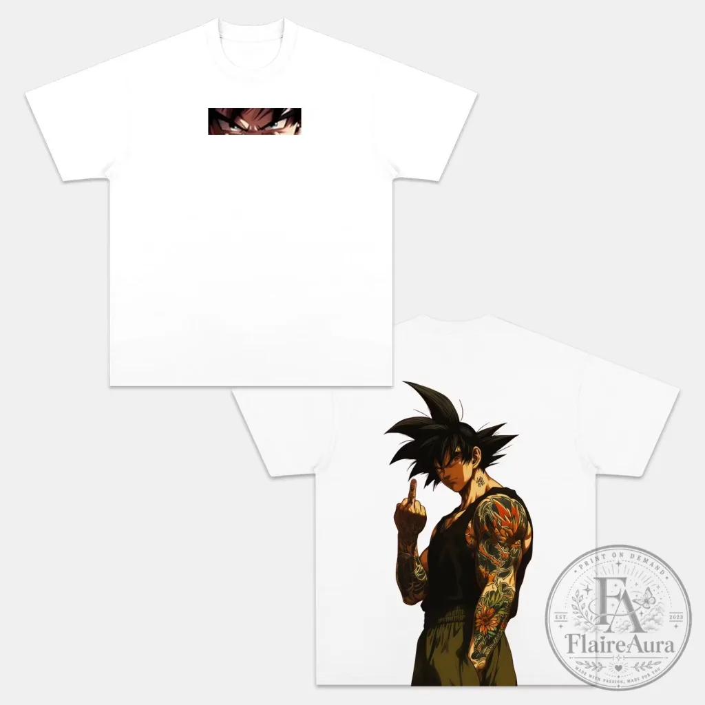 Dragon Ball Z Son Goku Anime Inspired Vintage Style Graphic T-Shirt