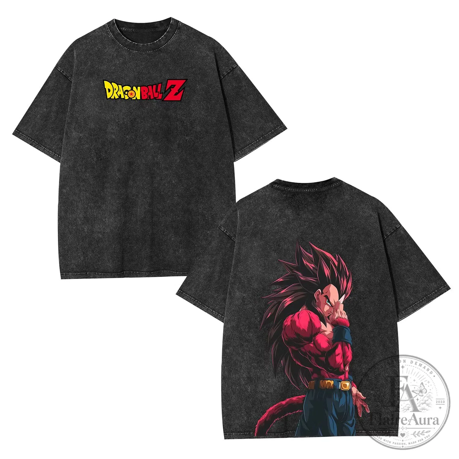 Dragon Ball Z Super Saiyan 4 Goku Vintage Washed Black T-Shirt