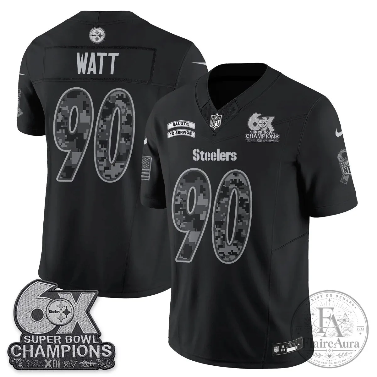 Pittsburgh Steelers TJ Watt Salute To Service Vapor Football Jersey