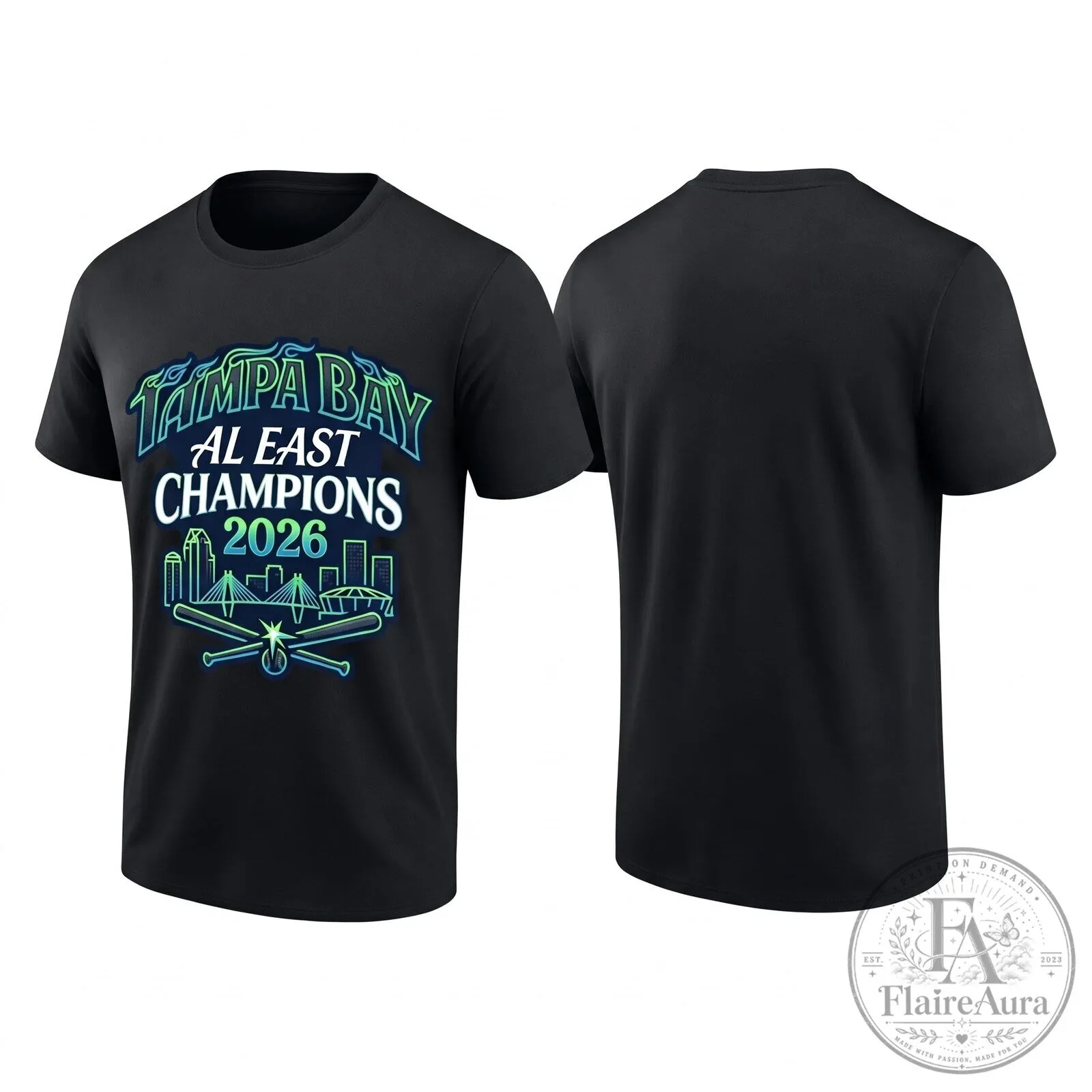 2026 AL East Champions Baseball T-Shirt for Tampa Bay Rays Fans