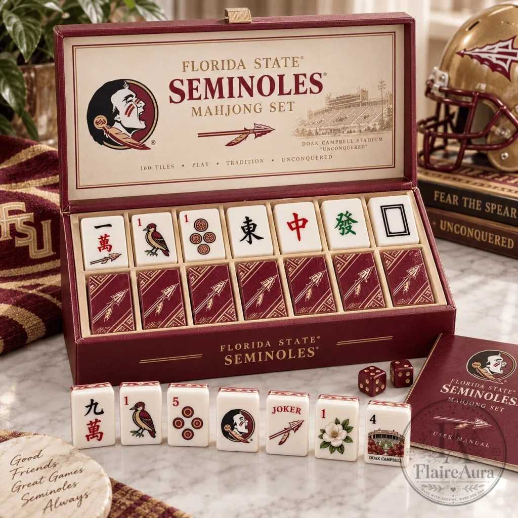 Florida State Seminoles Mahjong Game Set with 160 Tiles and User Manual Florida State Seminoles Mahjong Game Set with 160 Tiles and User Manual