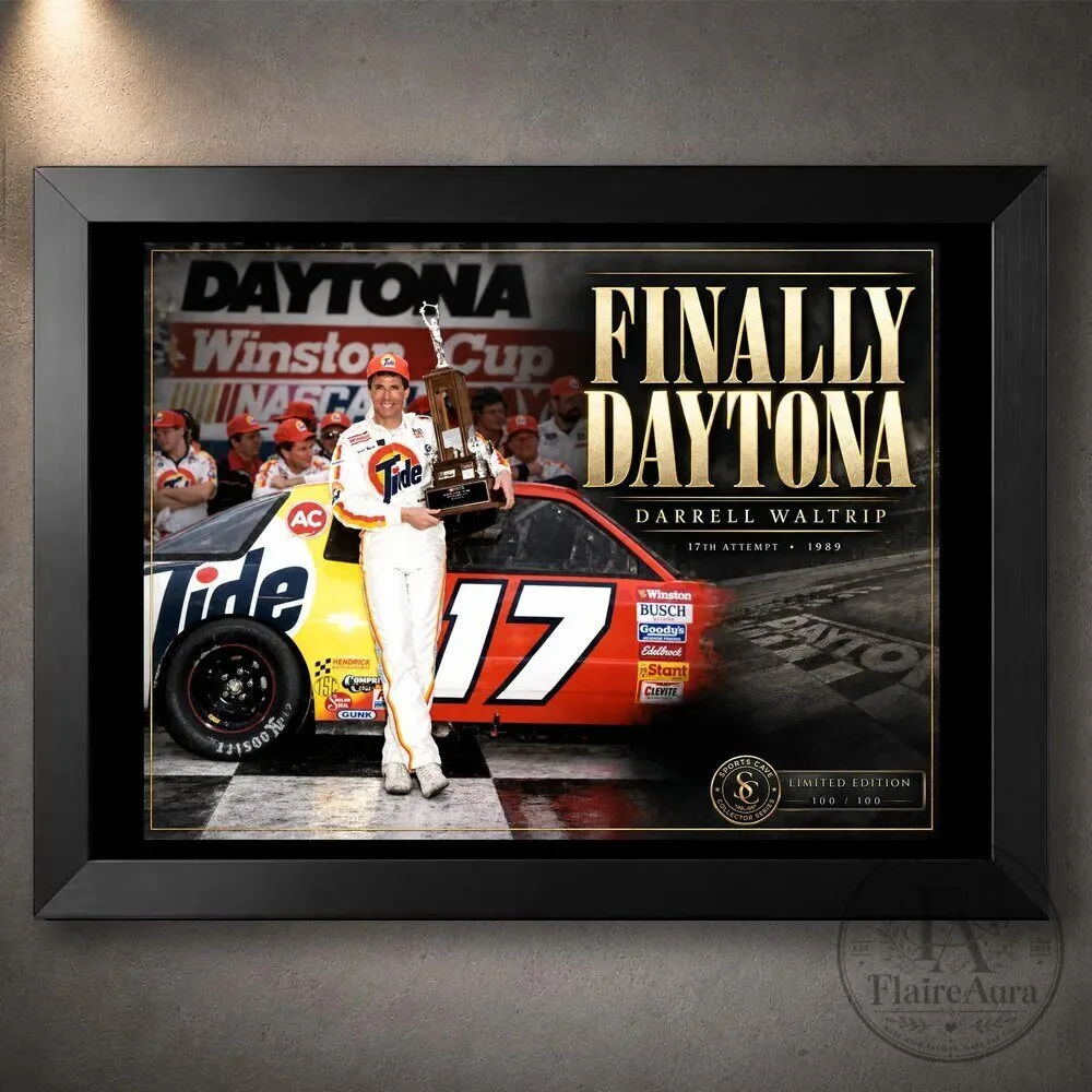 Darrell Waltrip Finally Daytona 1989 Winston Cup NASCAR Racing Wall Art