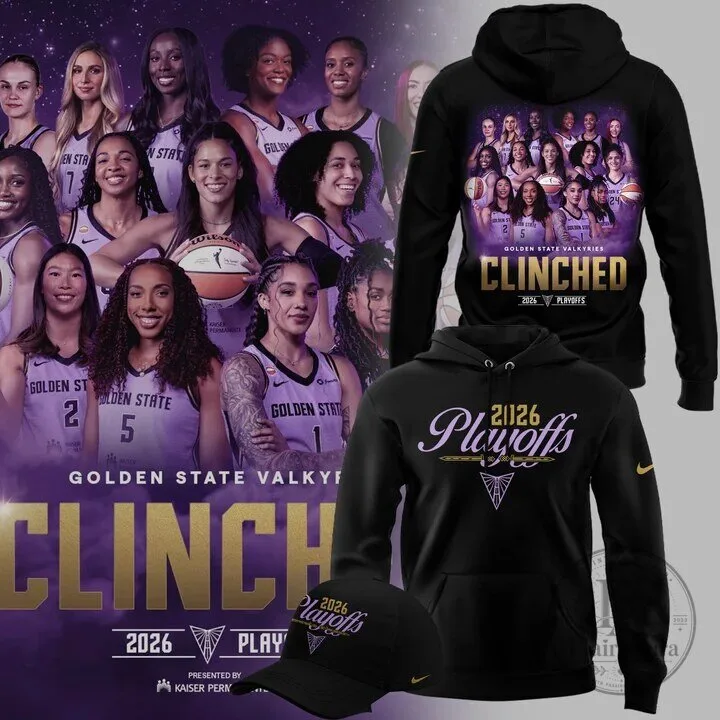 Golden State Valkyries 2026 Playoffs Clinched Black Hoodie