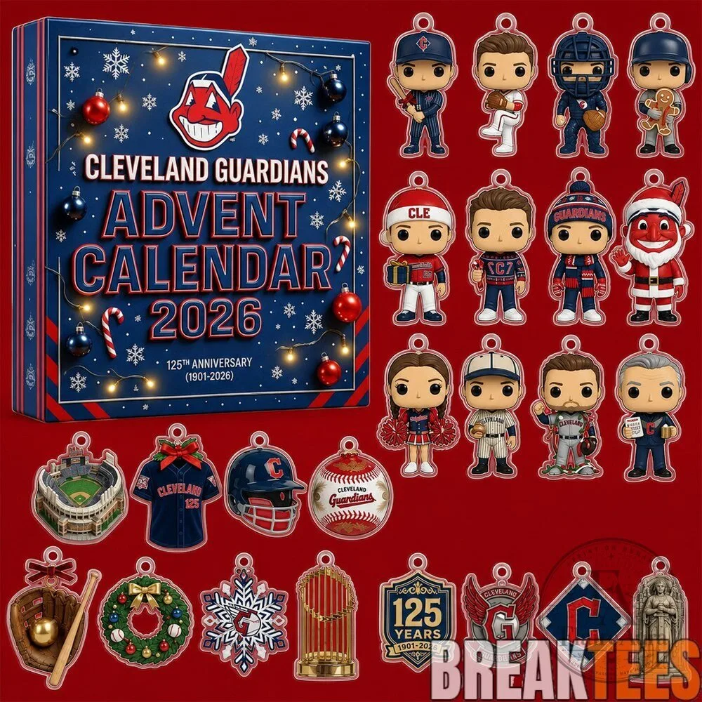 Cleveland Guardians 125th Anniversary Advent Calendar 2026 with Christmas Ornaments