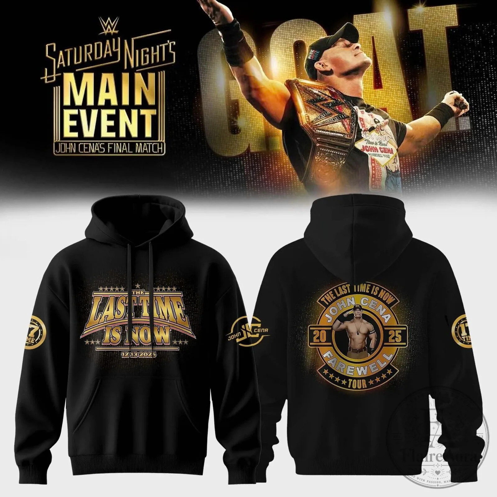 John Cena The Last Time Is Now Farewell Tour 2025 Black Hoodie