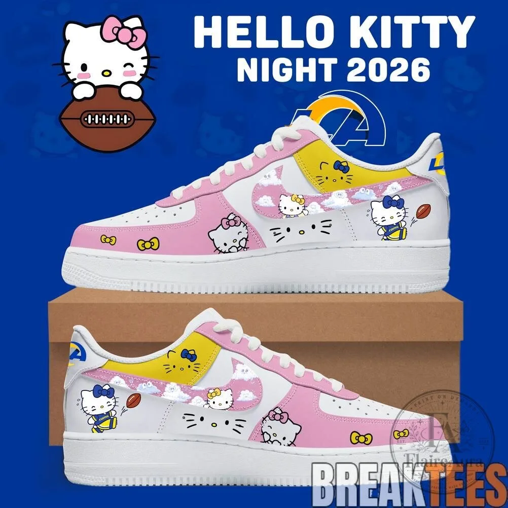Hello Kitty Los Angeles Rams Football Team Custom Shoes