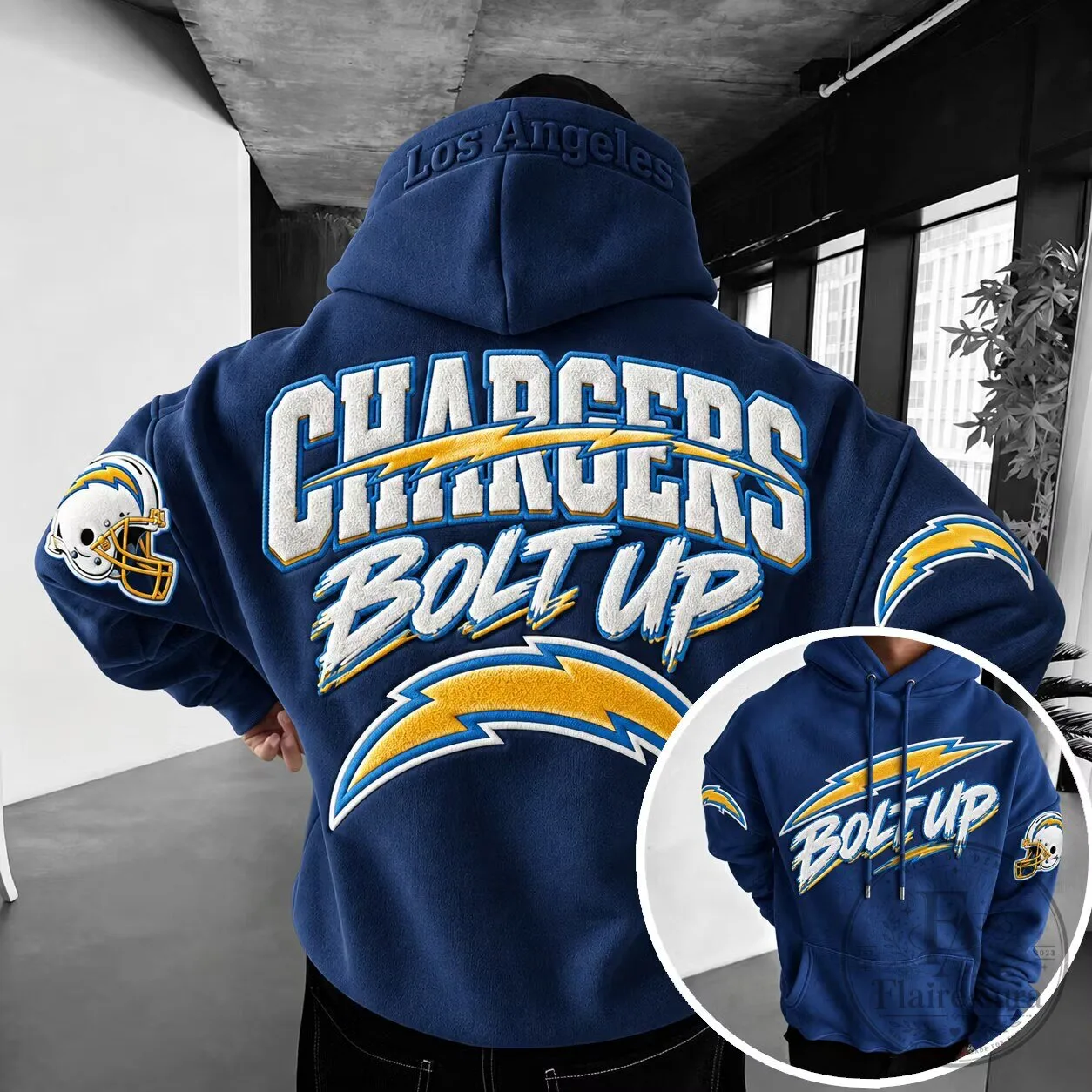Los Angeles Chargers Bolt Up Football Hoodie