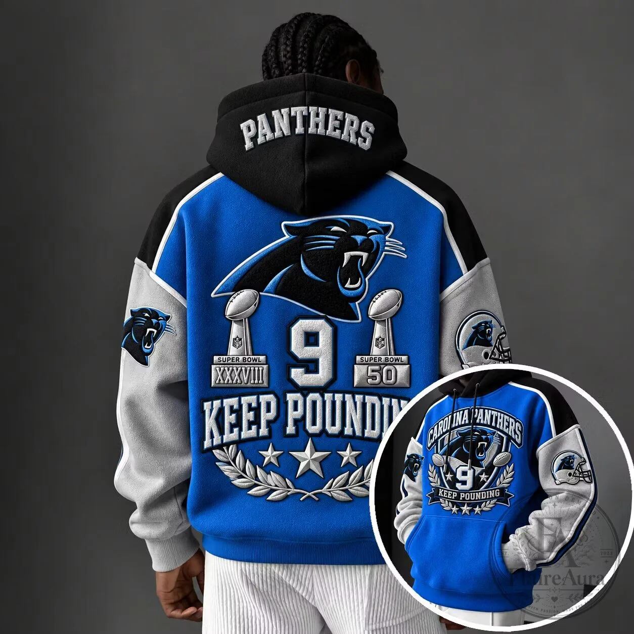 Carolina Panthers Super Bowl Keep Pounding Hoodie