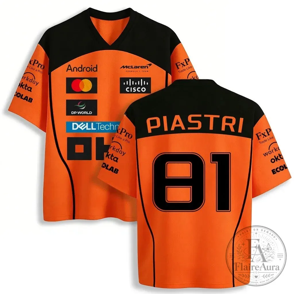 Oscar Piastri McLaren Formula 1 Team Racing Jersey