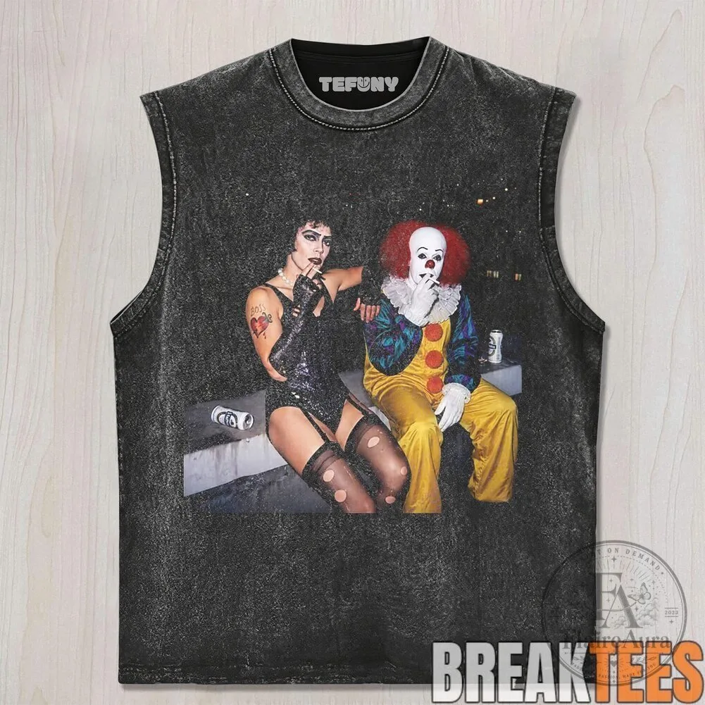 Tim Curry Frank N Furter Pennywise IT Clown Horror Movie T-Shirt 6 Tim Curry Frank N Furter Pennywise IT Clown Horror Movie T-Shirt