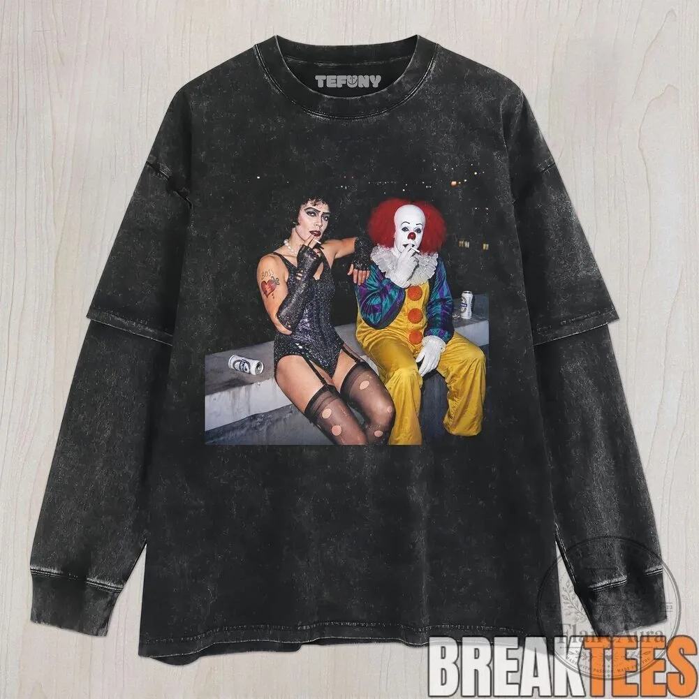 Tim Curry Frank N Furter Pennywise IT Clown Horror Movie T-Shirt 7 Tim Curry Frank N Furter Pennywise IT Clown Horror Movie T-Shirt