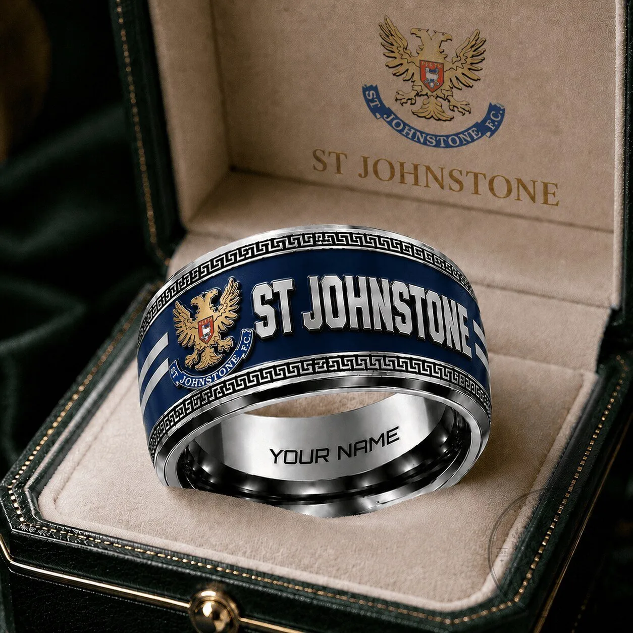 St Johnstone Football Club Scottish Premiership Custom Engraved Ring