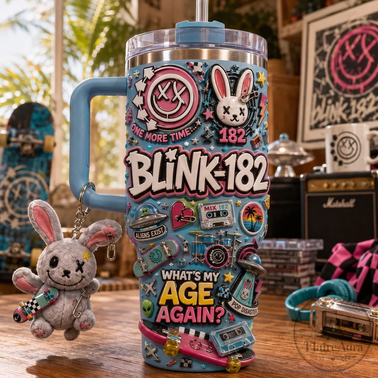 Blink-182 What's My Age Again One More Time Music Band Tumbler