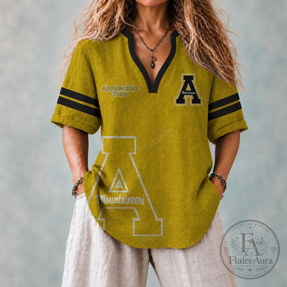 Appalachian State Mountaineers College Sports Fan Short Sleeve Polo Shirt
