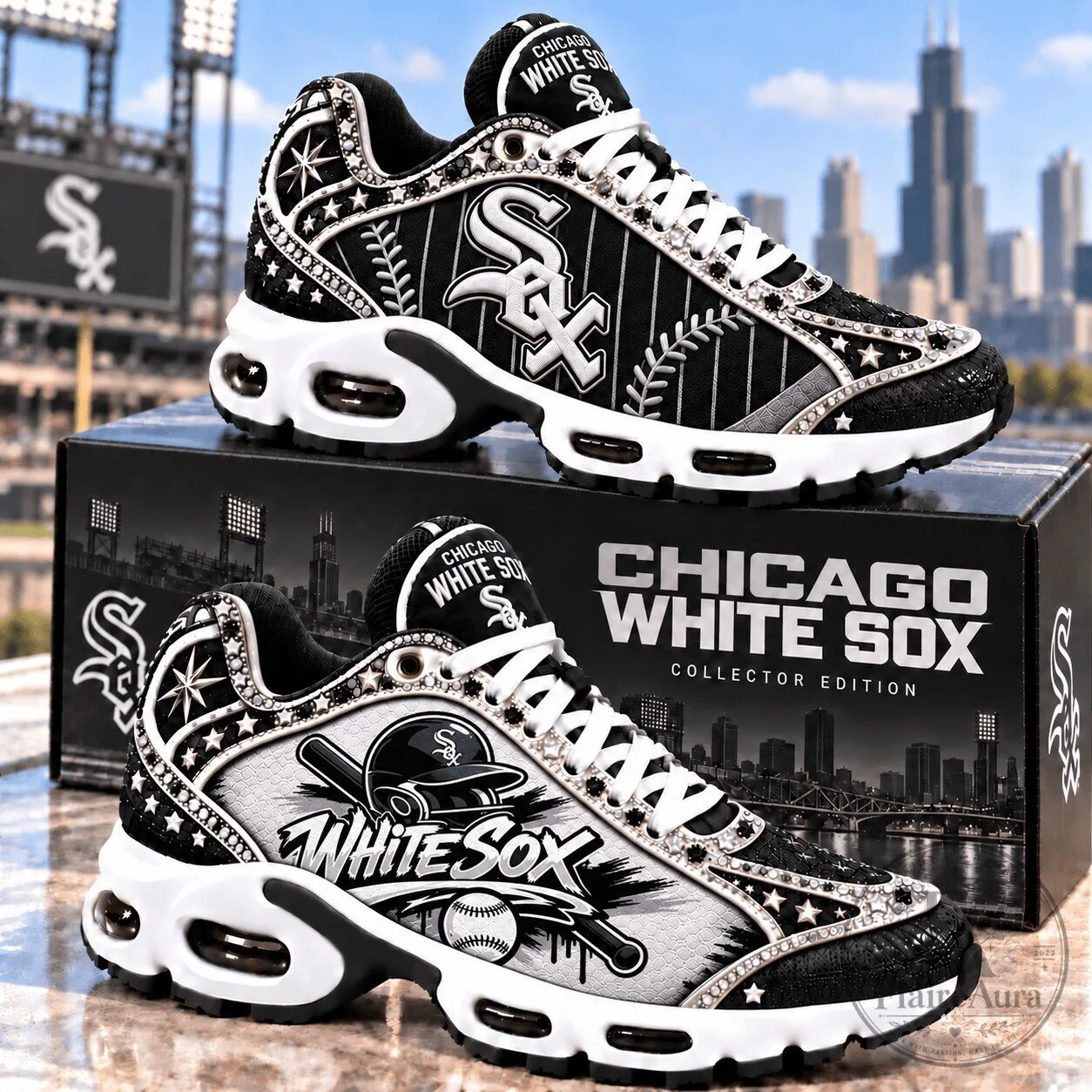 Chicago White Sox Baseball Team Air Max Shoes