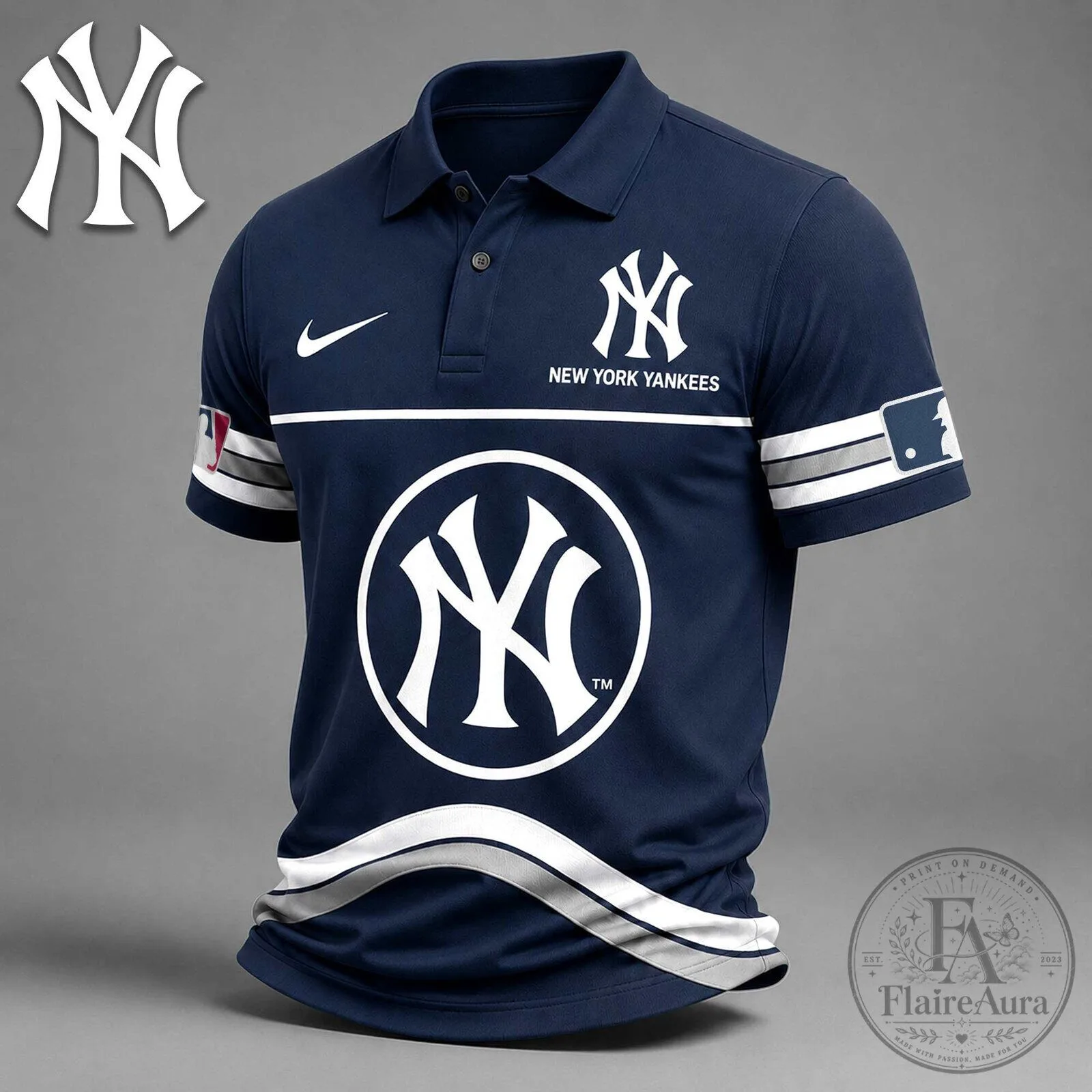 New York Yankees Game Day Premium Baseball Polo Shirt