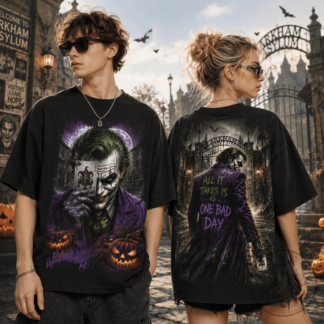 Halloween Lover Shirt Joker All It Takes Is One Bad Day Arkham Asylum T-Shirt