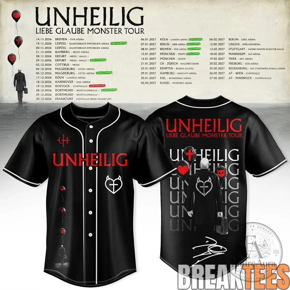 Unheilig Liebe Glaube Monster Tour Baseball Jersey