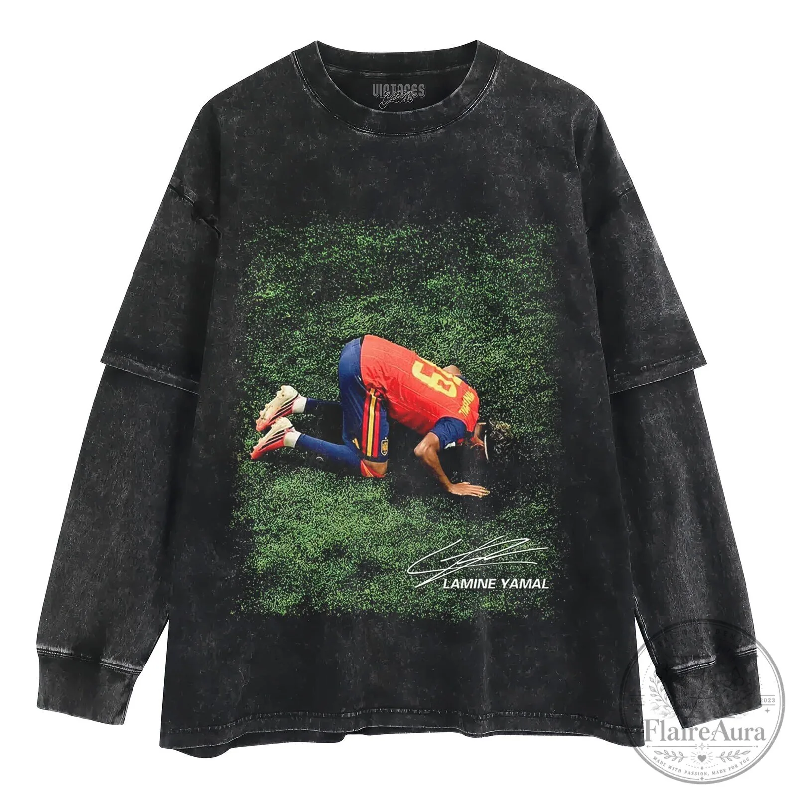 Lamine Yamal Signature Celebration Black Graphic T-Shirt 10 Lamine Yamal Signature Celebration Black Graphic T-Shirt