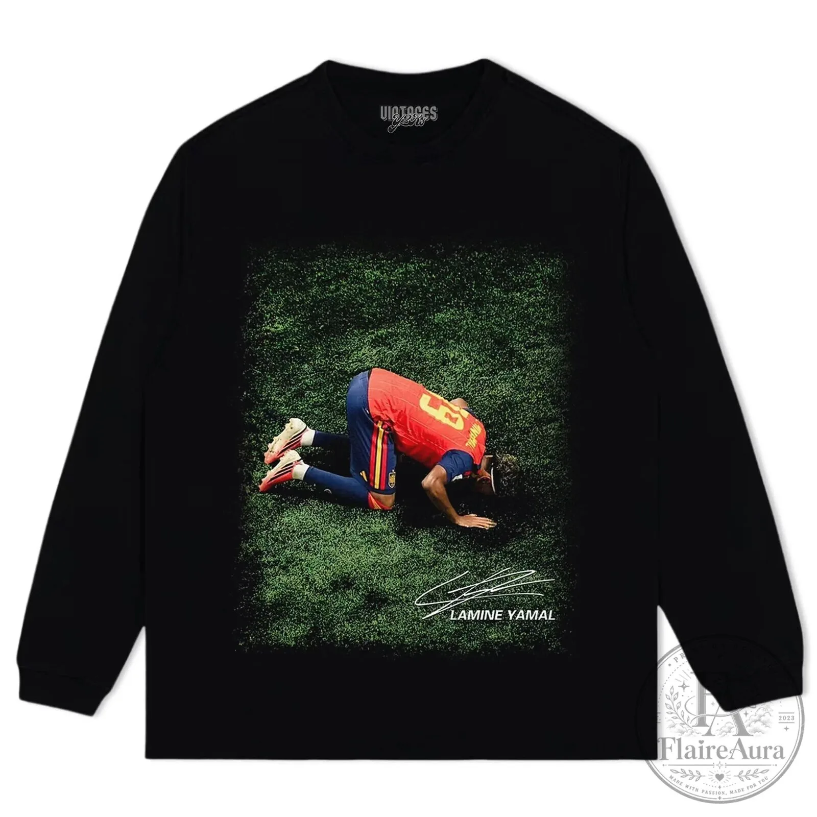 Lamine Yamal Signature Celebration Black Graphic T-Shirt 11 Lamine Yamal Signature Celebration Black Graphic T-Shirt