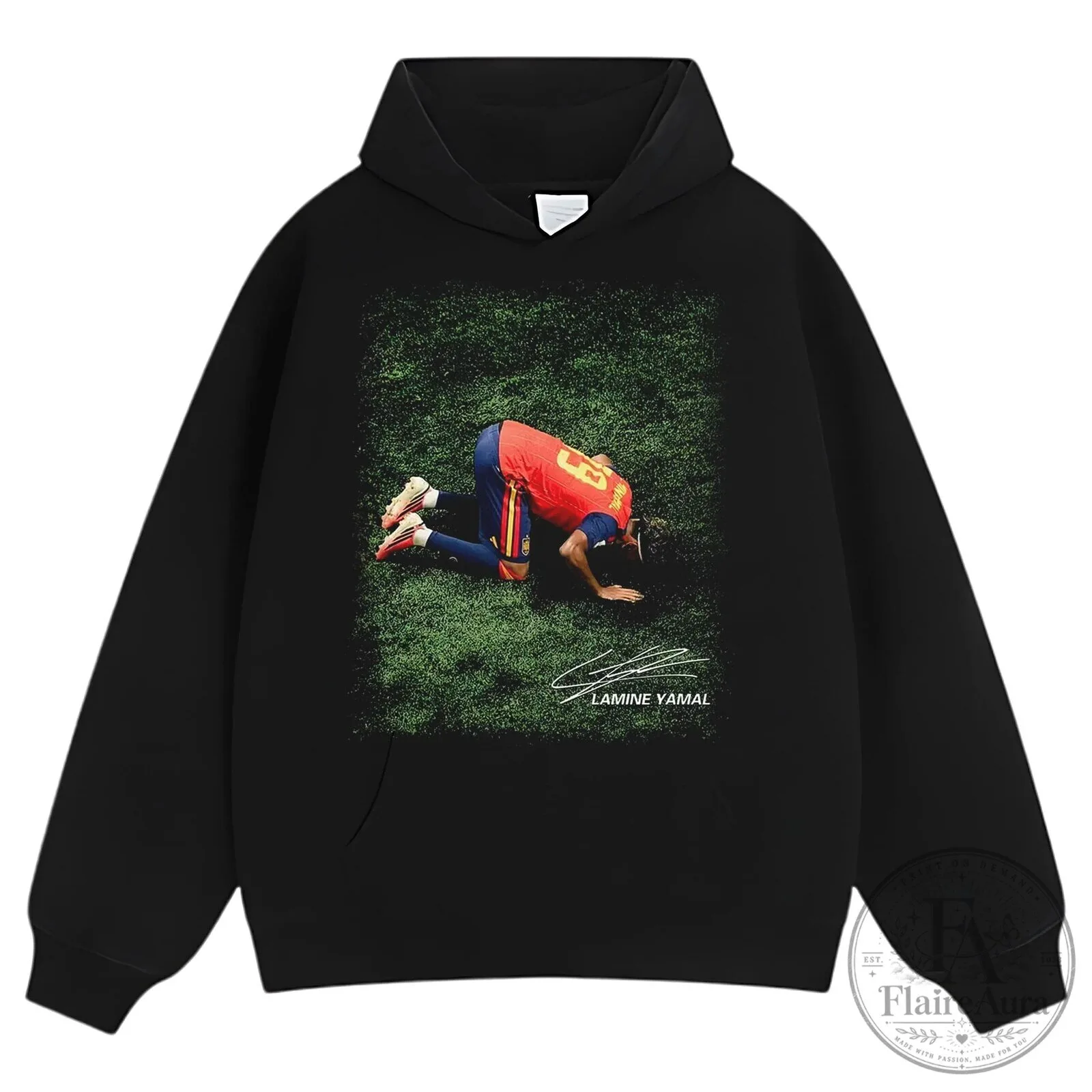 Lamine Yamal Signature Celebration Black Graphic T-Shirt 13 Lamine Yamal Signature Celebration Black Graphic T-Shirt