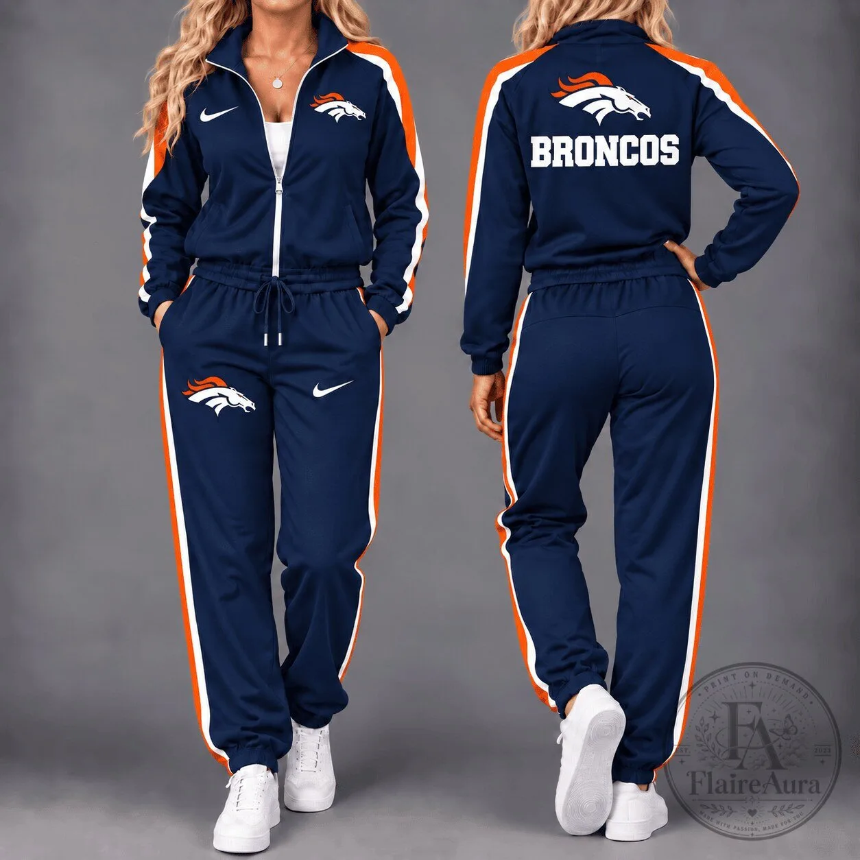 Denver Broncos NFL Football Team Tracksuit Set