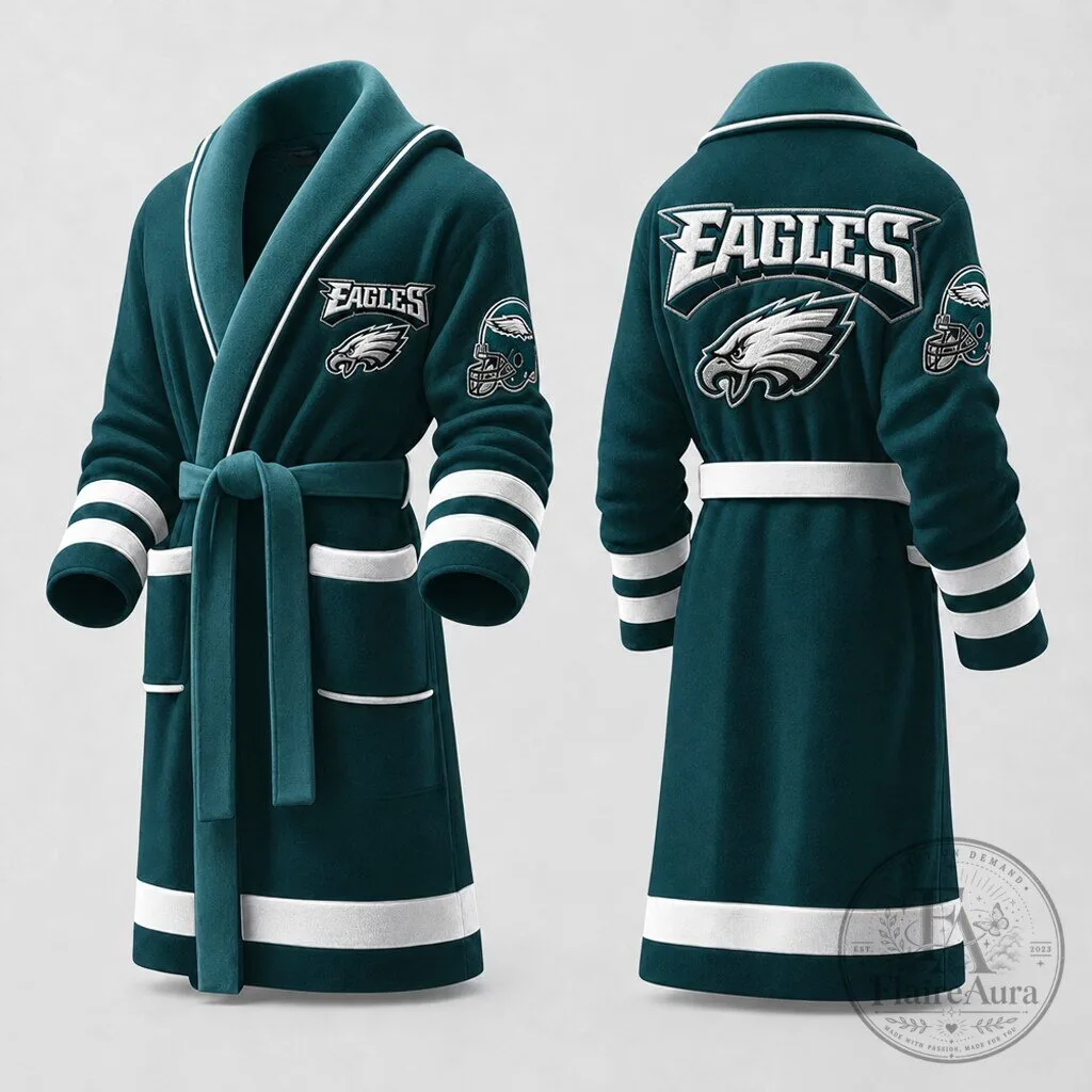 Philadelphia Eagles Football Team Logo Plush Robe