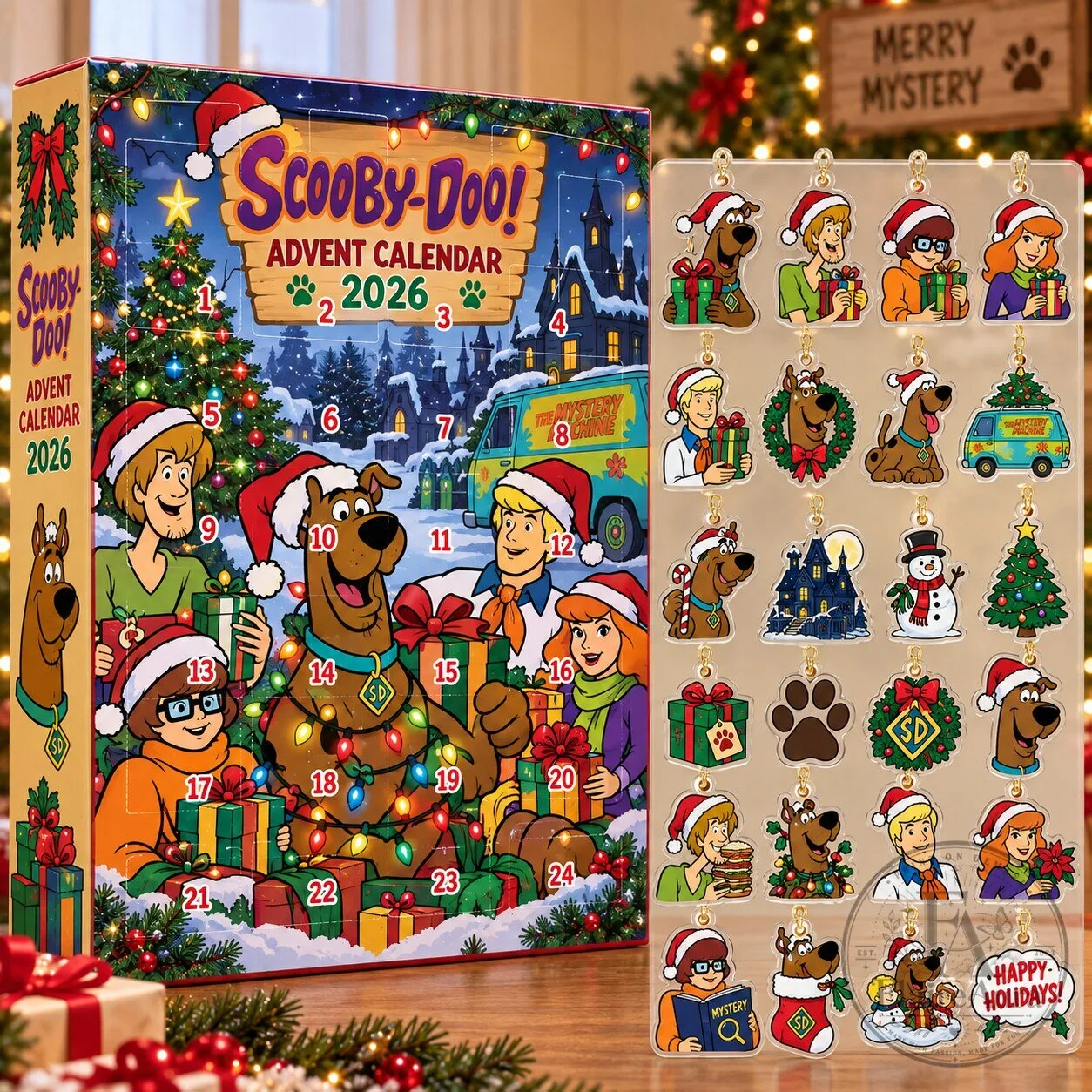 Scooby-Doo Christmas Advent Calendar 2026 with 24 Charm Collection