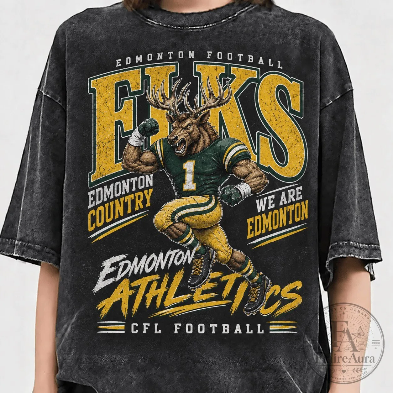 Edmonton Elks Football Vintage T-Shirt for 1D Fan