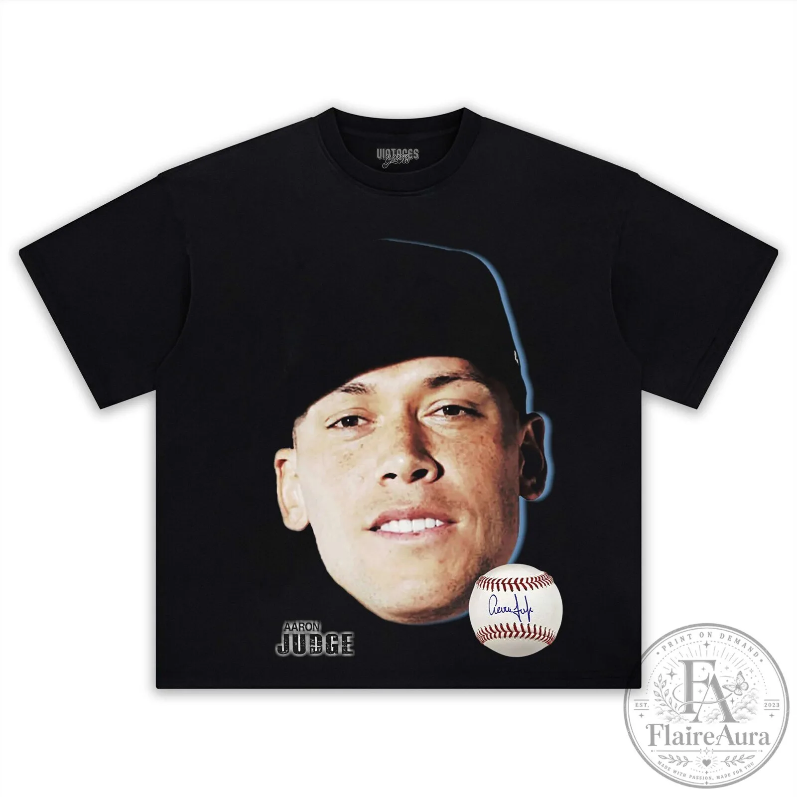Aaron Judge 2025 Baseball Player Signature Black T-Shirt 12 Aaron Judge 2025 Baseball Player Signature Black T-Shirt