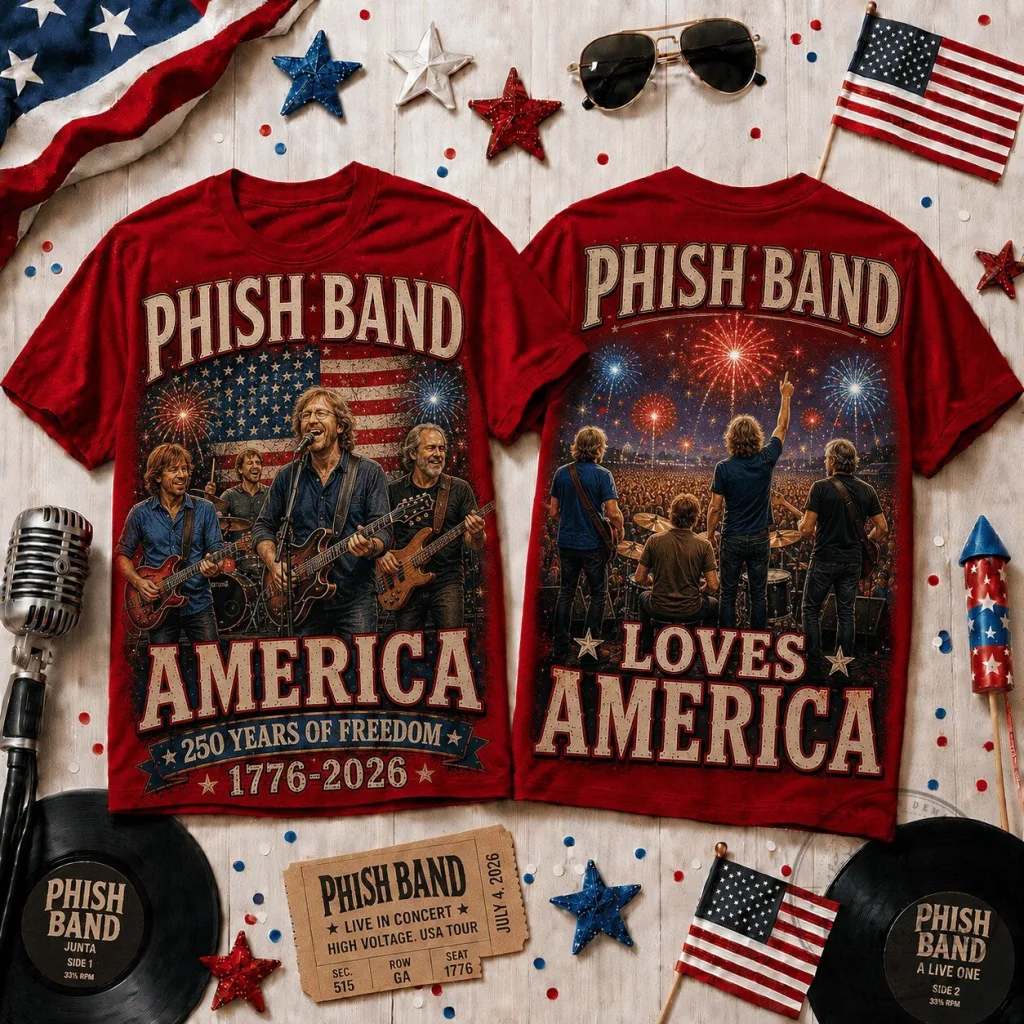Phish Band Fourth of July America 250 Years of Freedom Concert T-Shirt