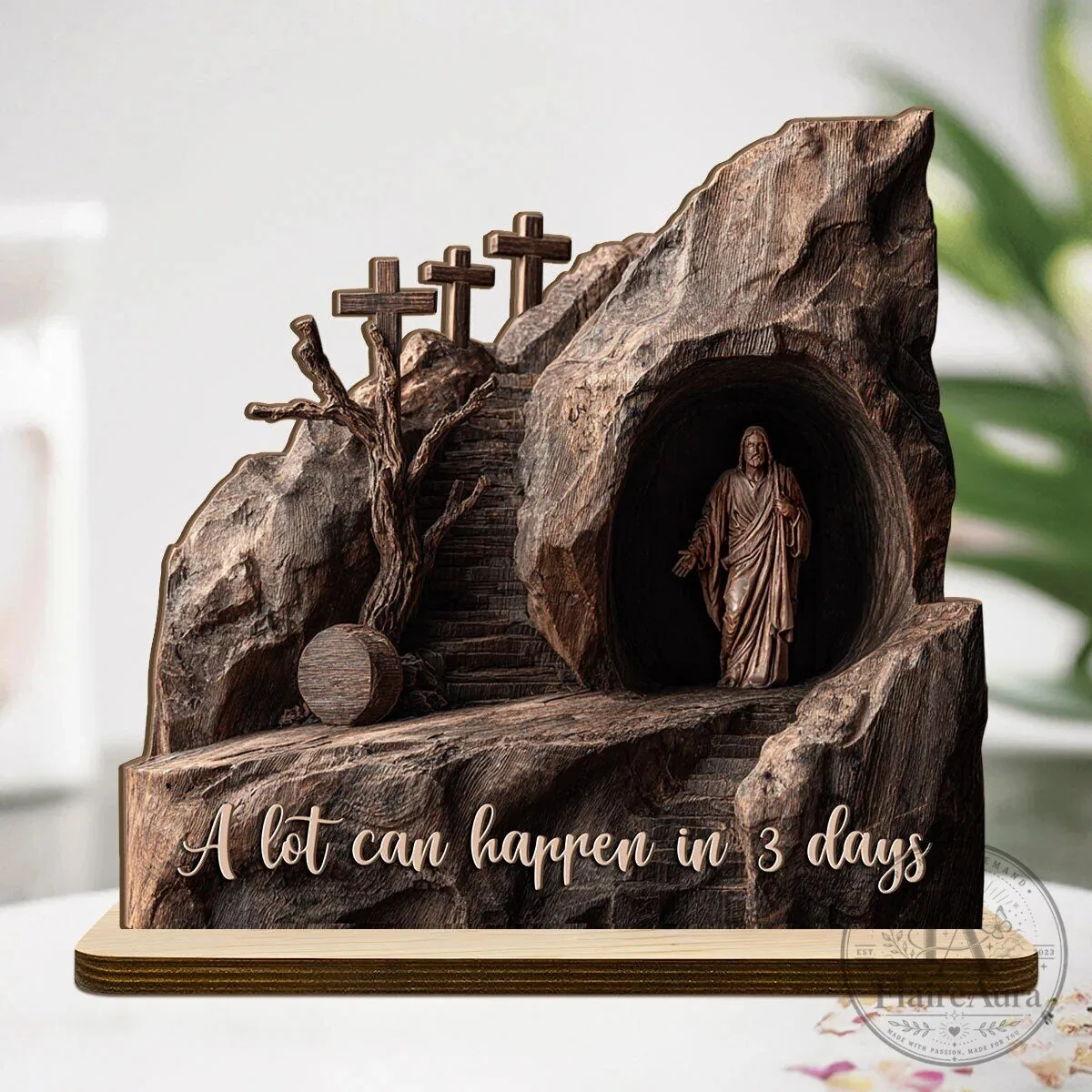 He Is Risen Easter Christian Religious Wooden Plaque 9 He Is Risen Easter Christian Religious Wooden Plaque