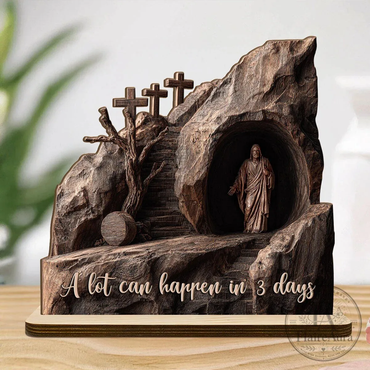 He Is Risen Easter Christian Religious Wooden Plaque 12 He Is Risen Easter Christian Religious Wooden Plaque