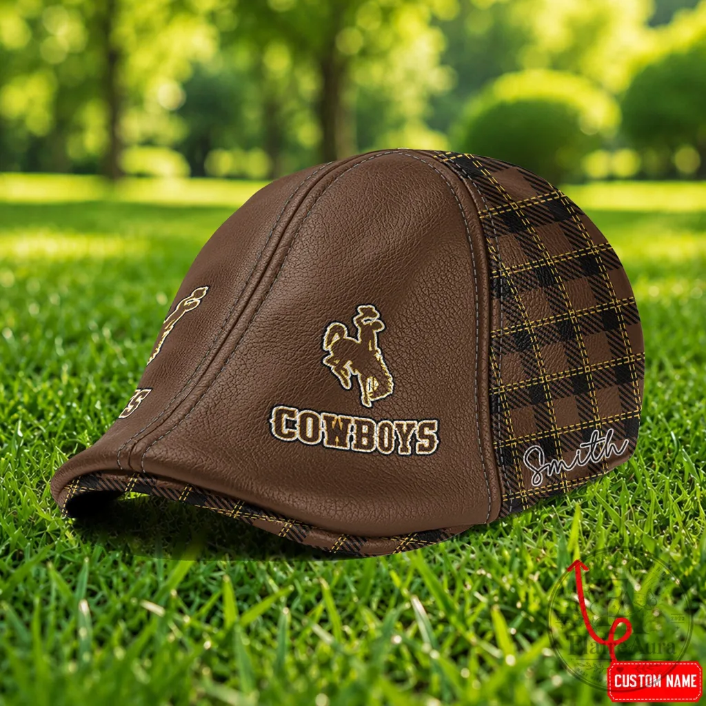Wyoming Cowboys University of Wyoming Brown Plaid Ivy Cap Hat Wyoming Cowboys University of Wyoming Brown Plaid Ivy Cap Hat