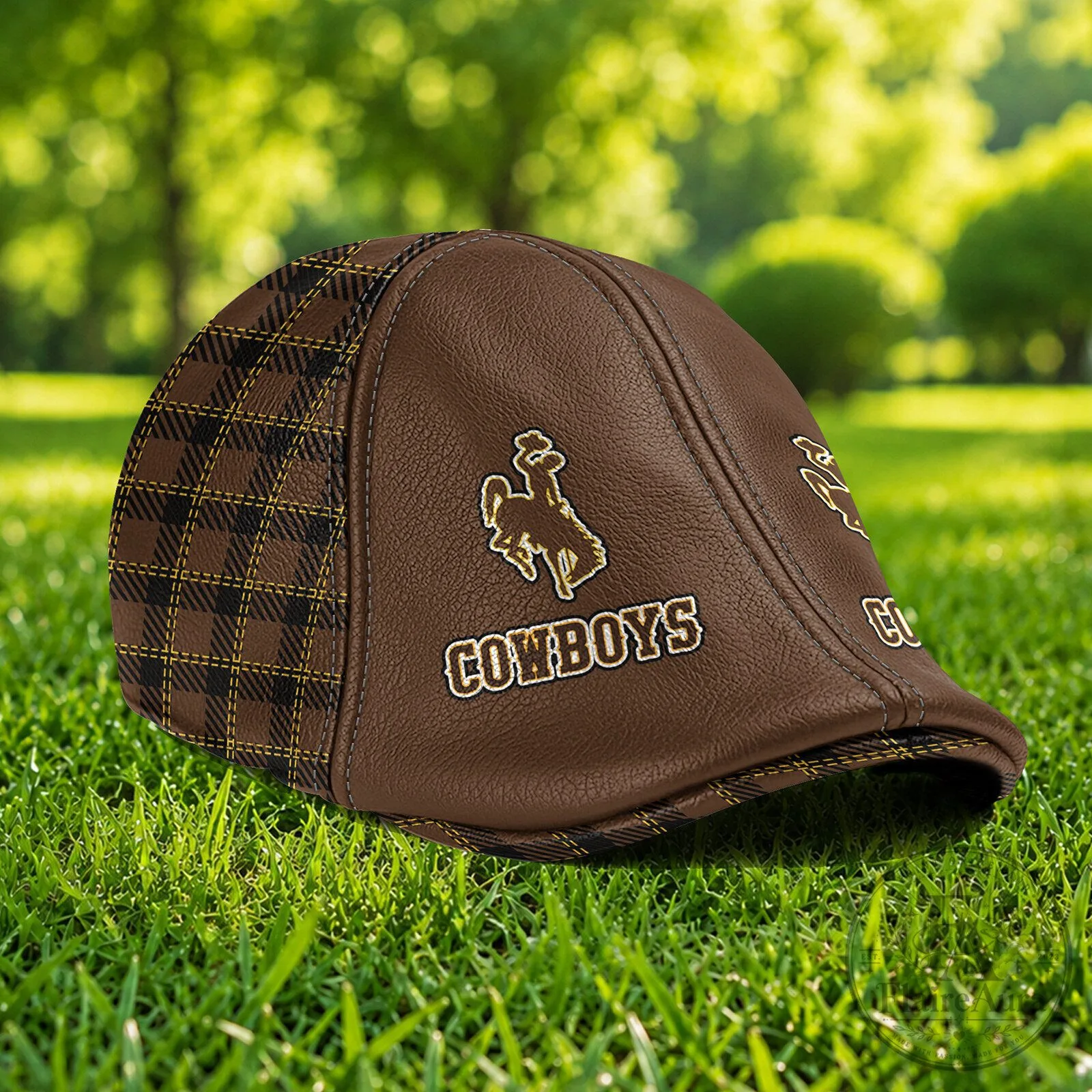 Wyoming Cowboys University of Wyoming Brown Plaid Ivy Cap Hat 5 Wyoming Cowboys University of Wyoming Brown Plaid Ivy Cap Hat