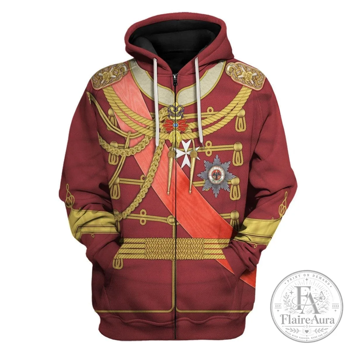 Kaiser Wilhelm II German Empire Military Uniform Hoodie 16 Kaiser Wilhelm II German Empire Military Uniform Hoodie