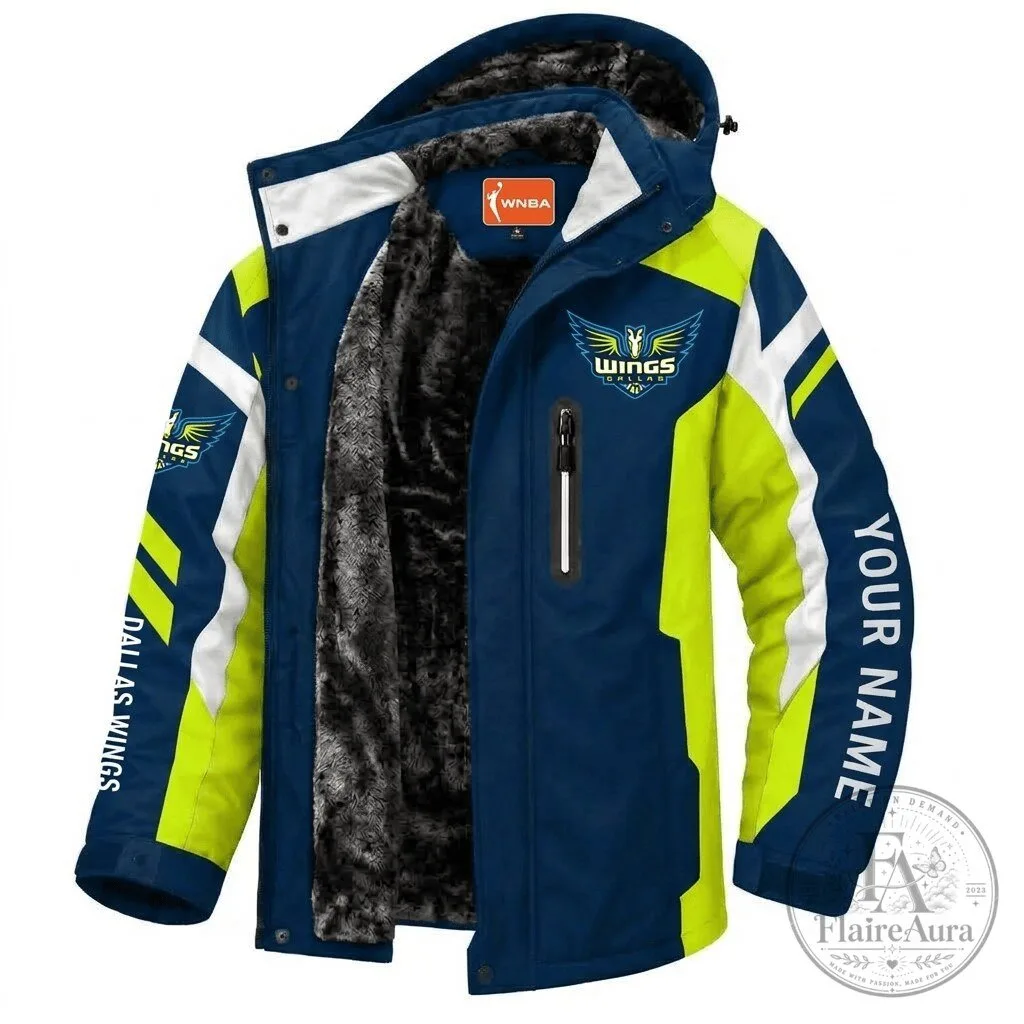 Dallas Wings WNBA Women's Basketball Team Winter Parka Jacket