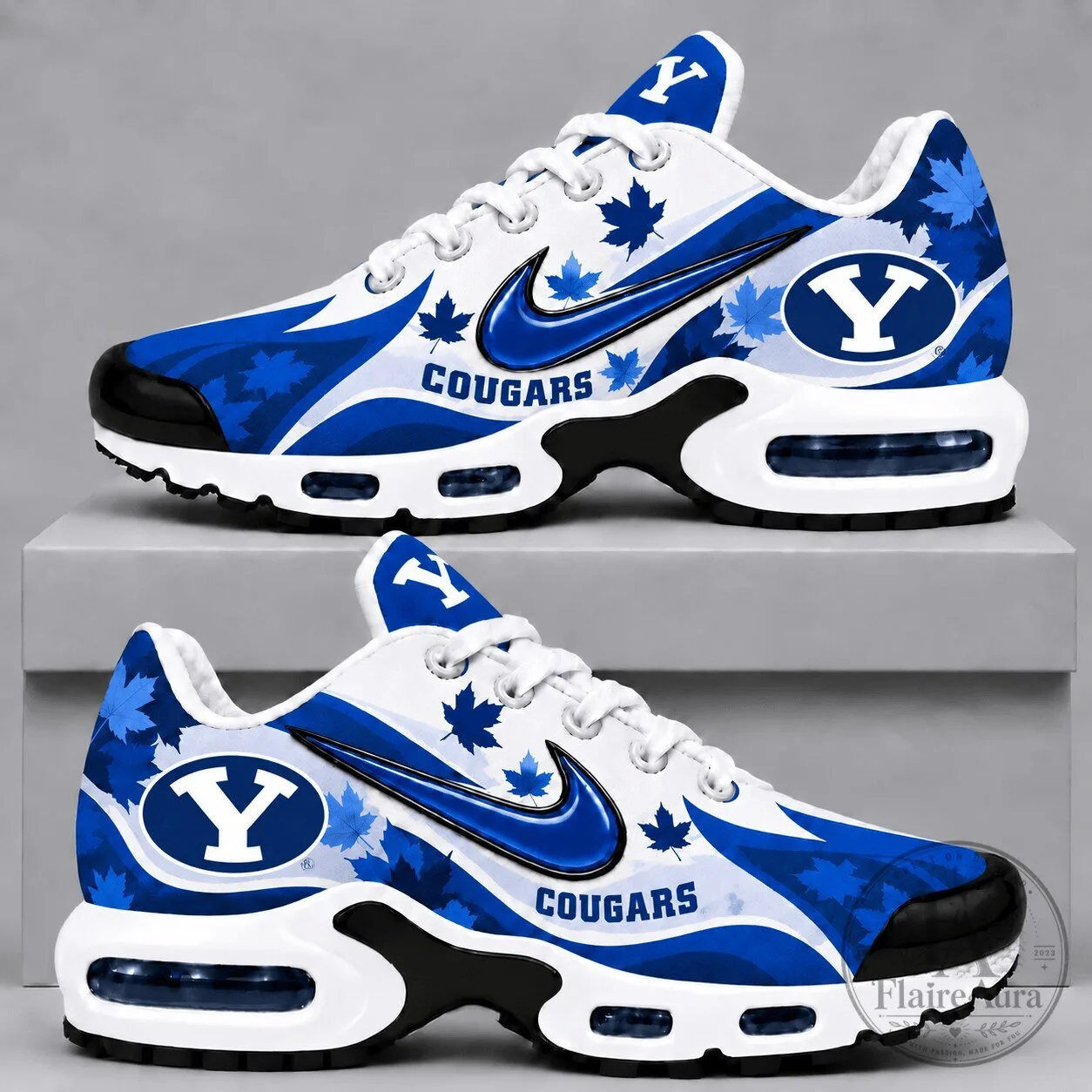 BYU Cougars Fall Season Maple Leaves Air Max Sneakers