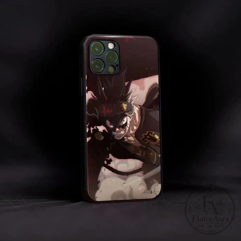 Anime Phone Case Featuring Asta's Demon Form from Black Clover