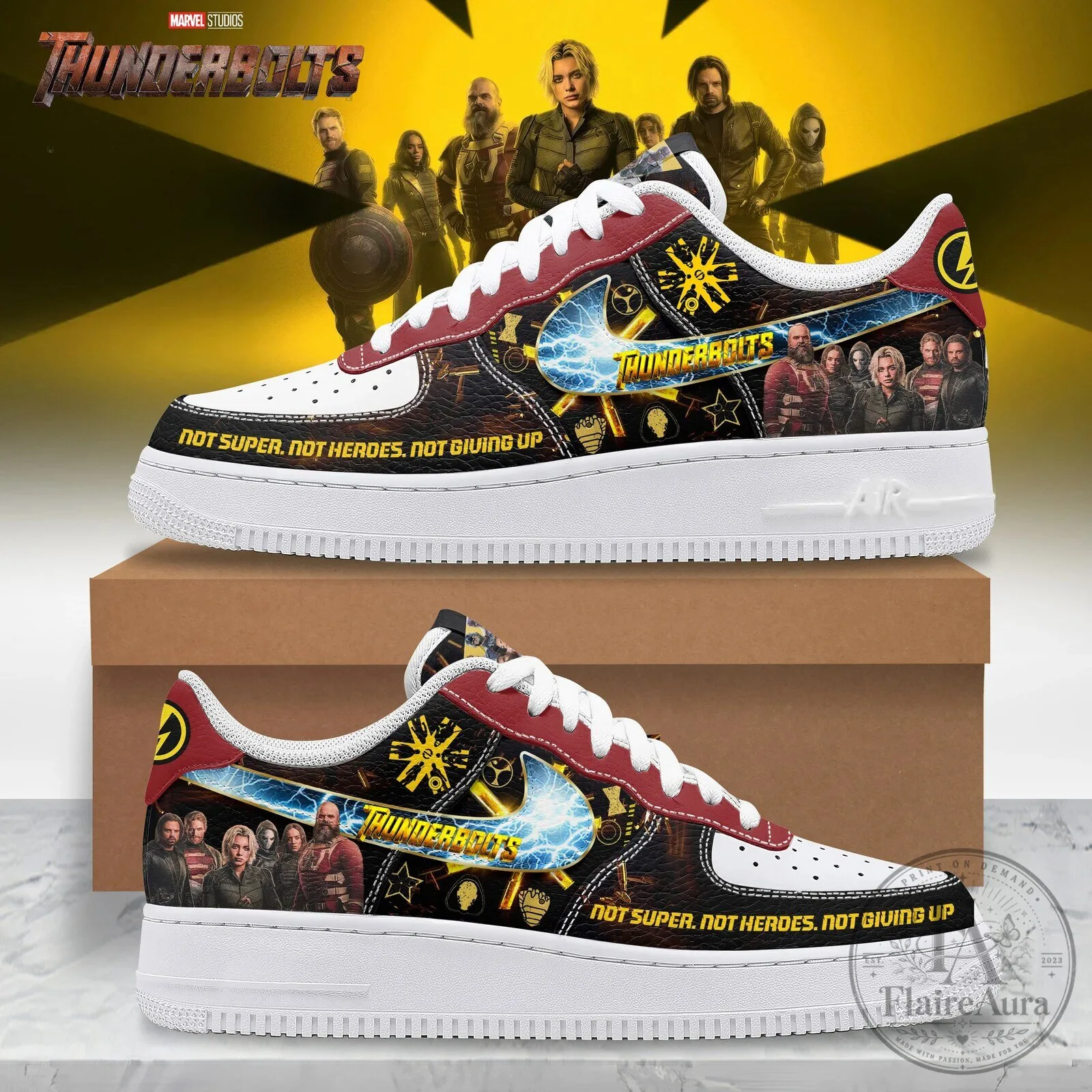 Marvel Studios Thunderbolts Not Super Not Heroes Not Giving Up Sneakers