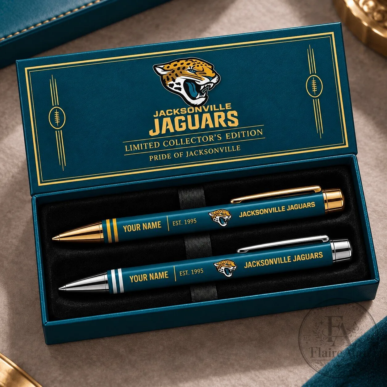 Jacksonville Jaguars Personalized Ballpoint Pen Set with Gift Box