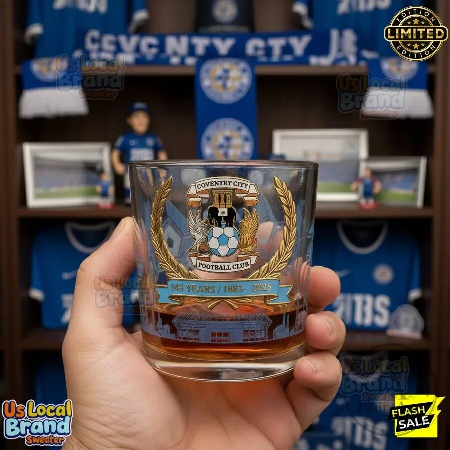 Coventry City Football Club 143rd Anniversary Commemorative Whiskey Glass
